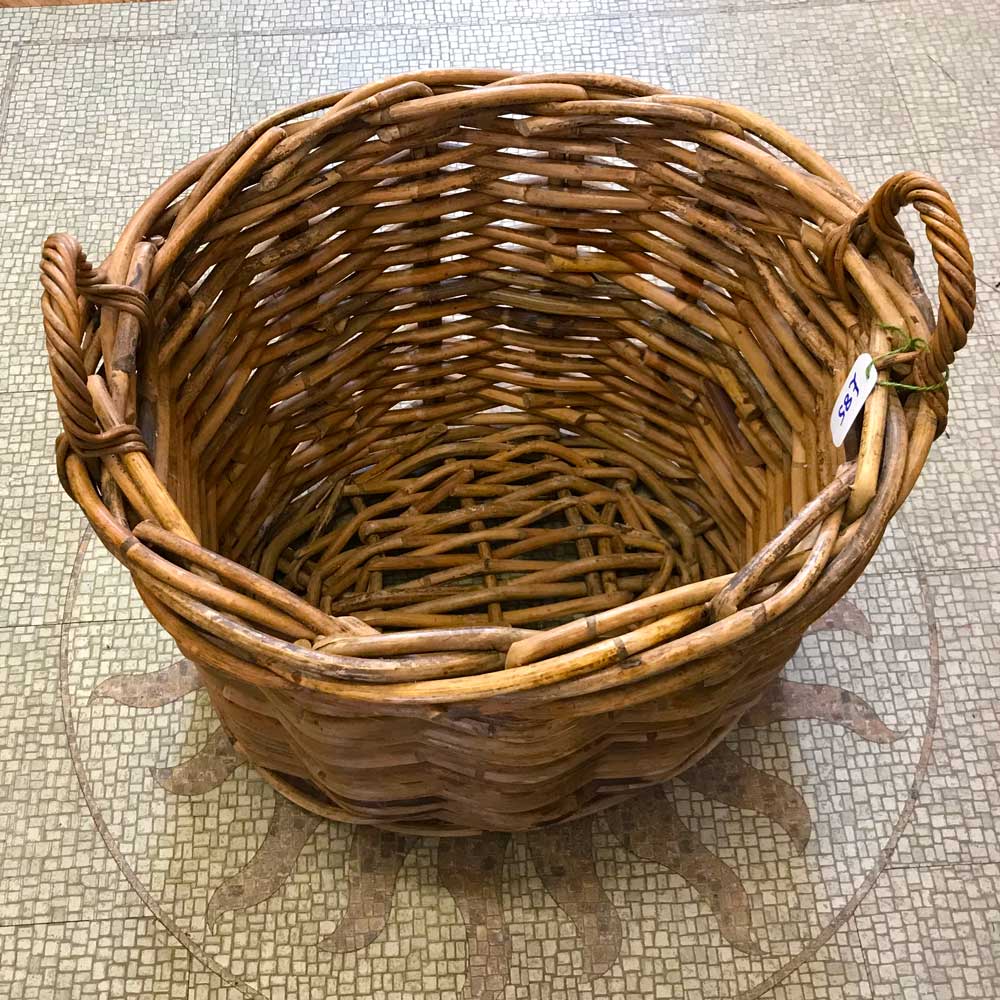 A handmade wicker basket at Clarks Home and Garden in Barrowford