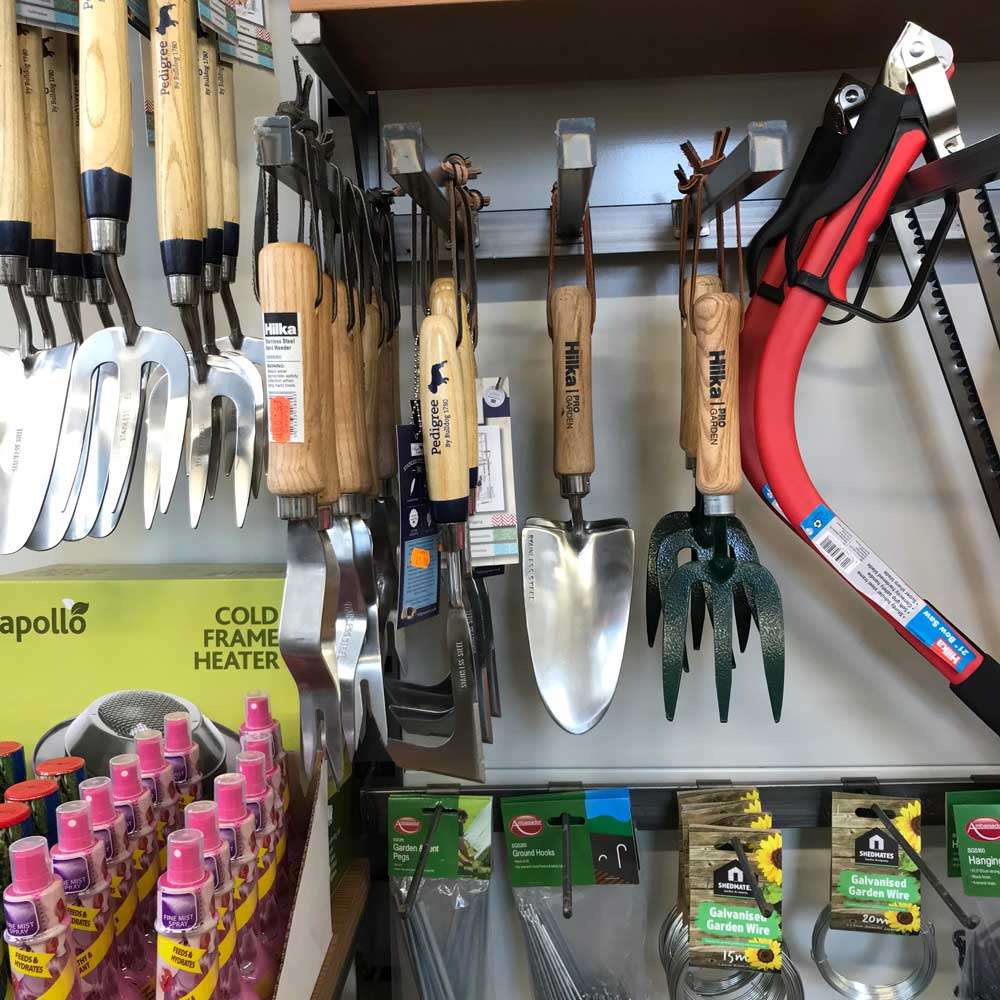 Garden tools at Clarks Home and Garden in Barrowford